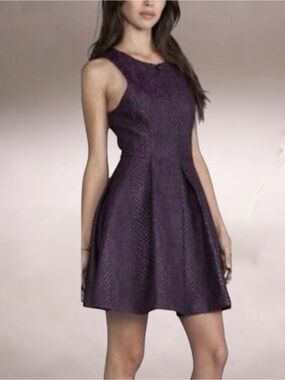 New! TIBI Jacquard Textured Fit And Flare Dress Size 10